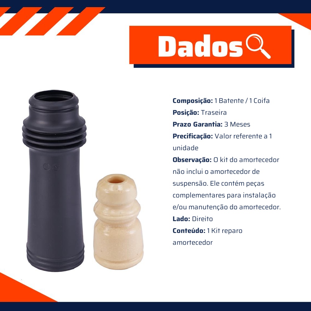 Kit Reparo Amortecedor Traseiro Direito ou Esquerdo para Hyundai IX35 e KIA Sportage - Cofap - KSC32205S