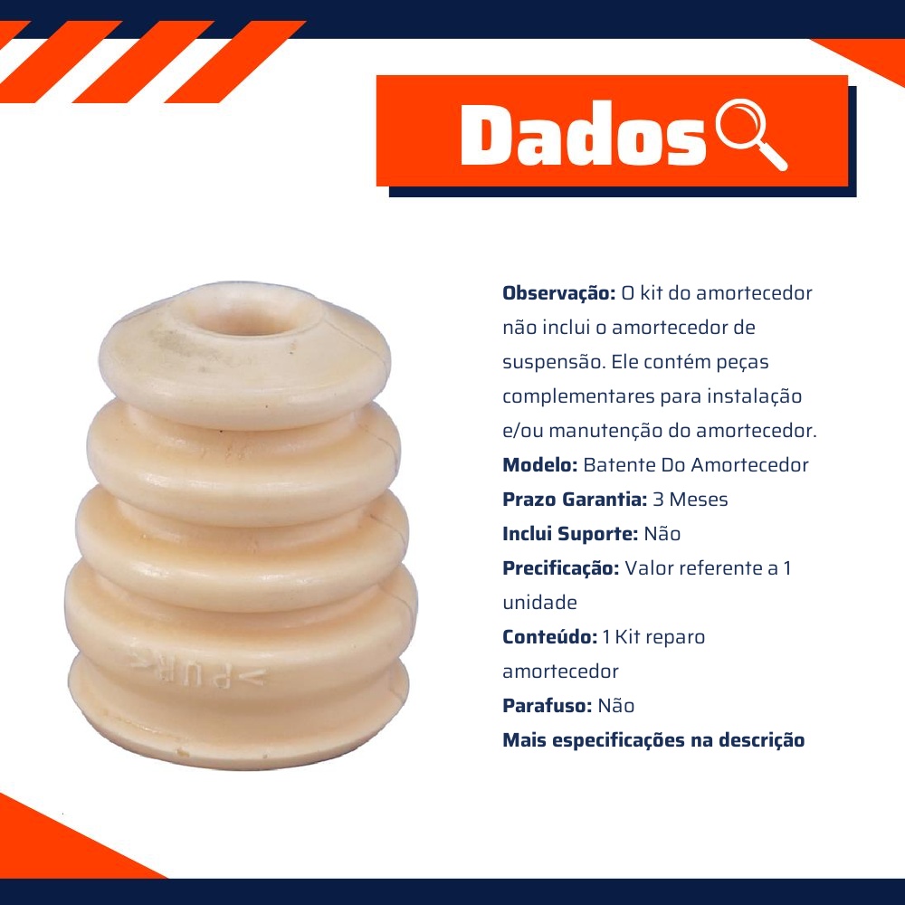 Kit Reparo Amortecedor Traseiro Direito ou Esquerdo com Batente para Fiat Toro - Cofap - KSC03127S
