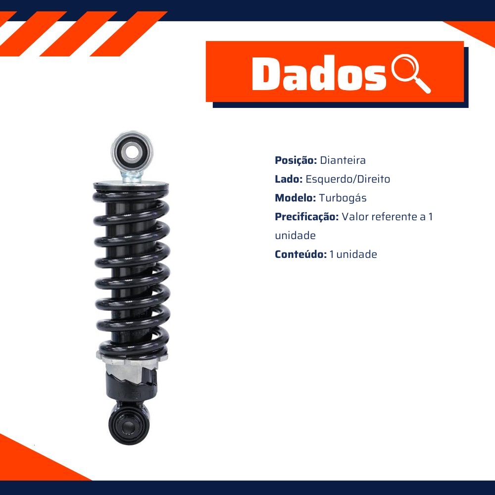 Amortecedor Dianteiro Direito ou Esquerdo da Cabine - Cofap - GB48382