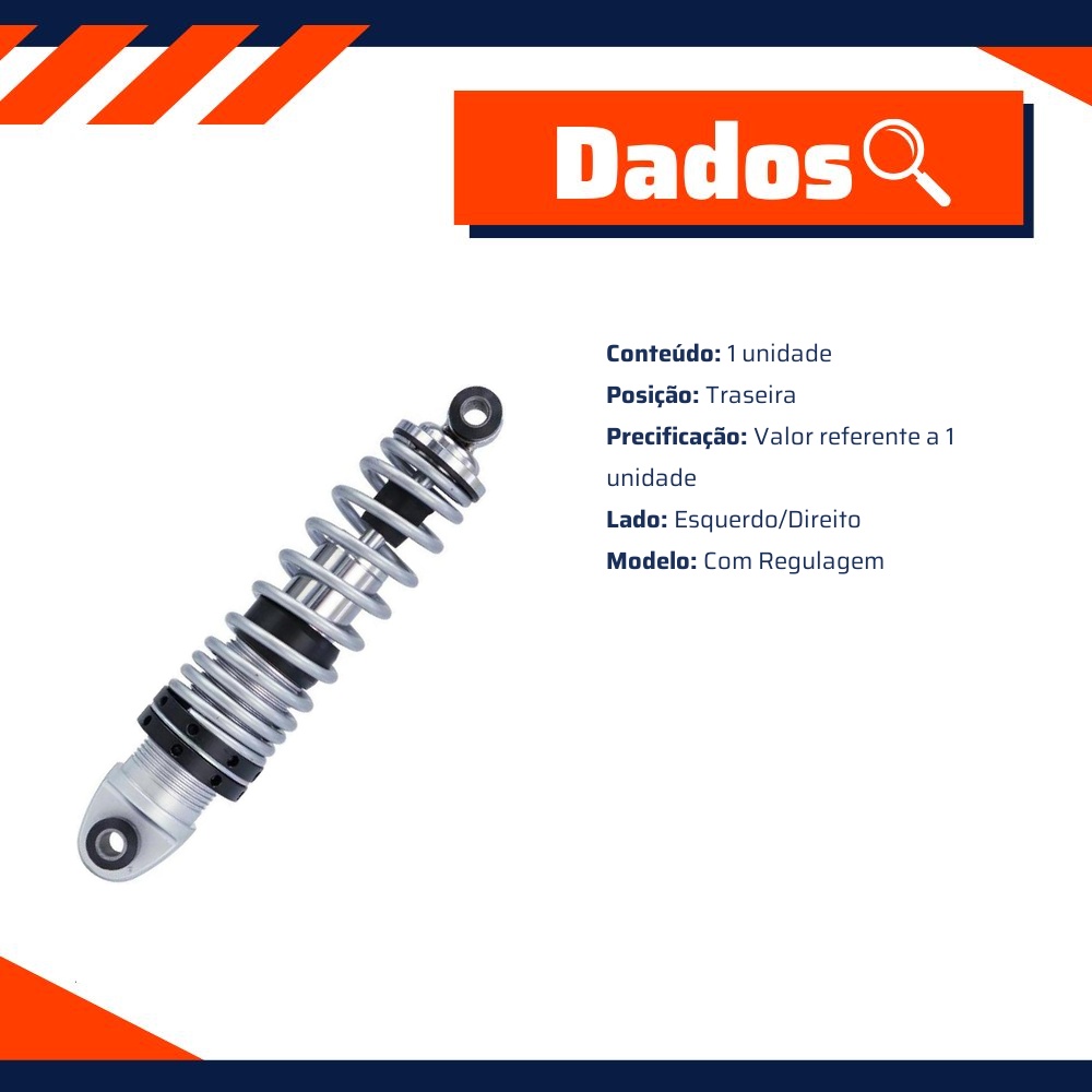 Amortecedor Traseiro Direito ou Esquerdo da Suspensão para Harley-Davidson Sportster 1200 - Cofap - CR22627M