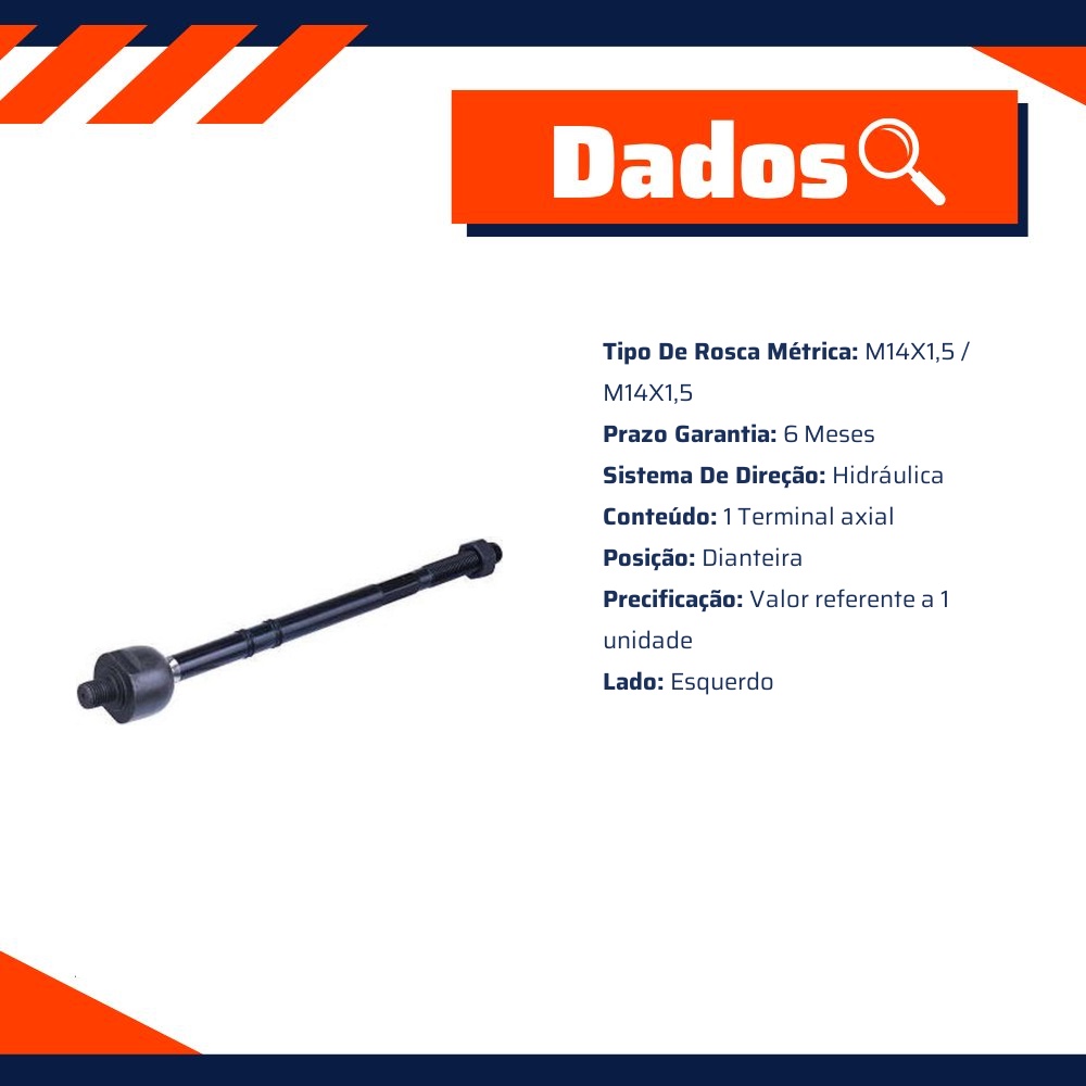 Terminal Axial Dianteiro Direito ou Esquerdo para Chevrolet Agile e Montana - Cofap - TAC04017M