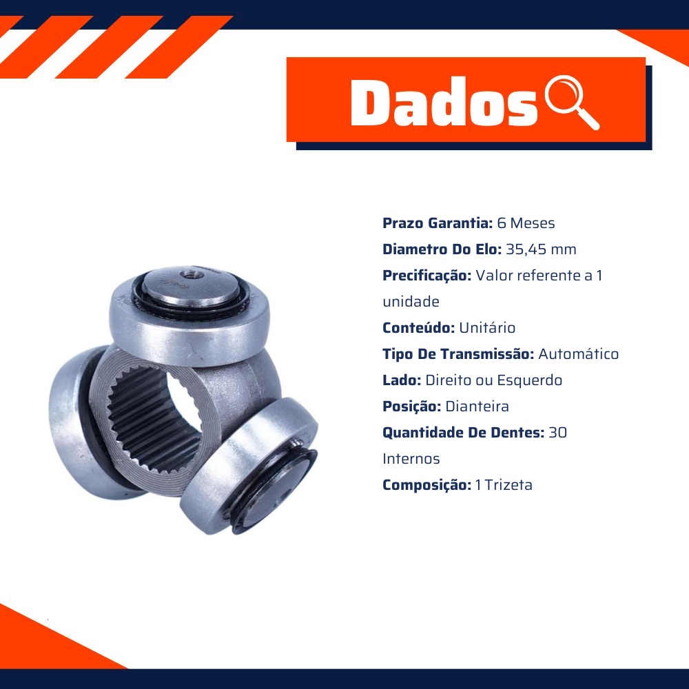 Trizeta Dianteira Câmbio Automático - Cofap - TRC04005