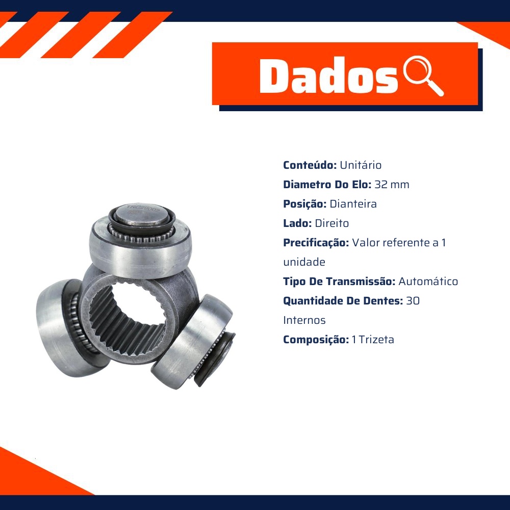 Trizeta Dianteira Câmbio Automático para Nissan March e Versa - Cofap - TRC29002