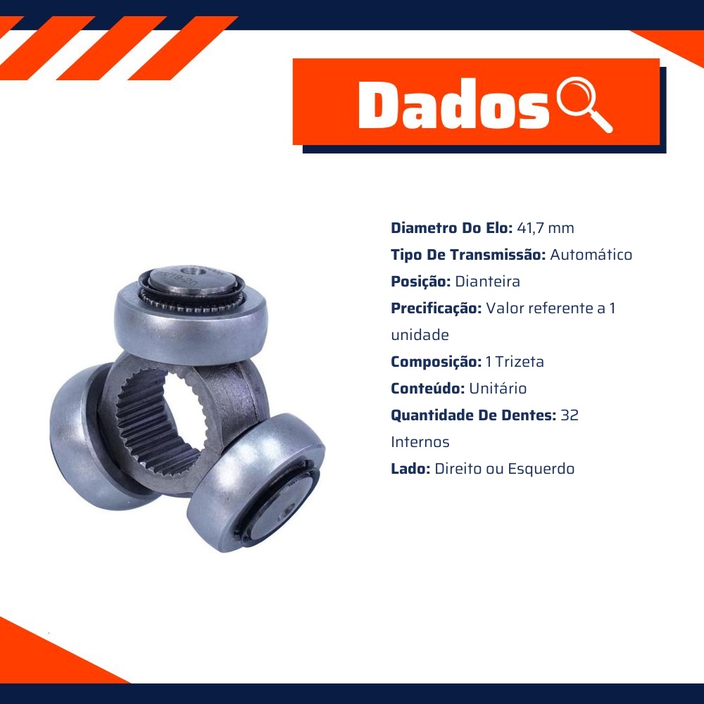 Trizeta Dianteira Câmbio Automático - Cofap - TRC01005