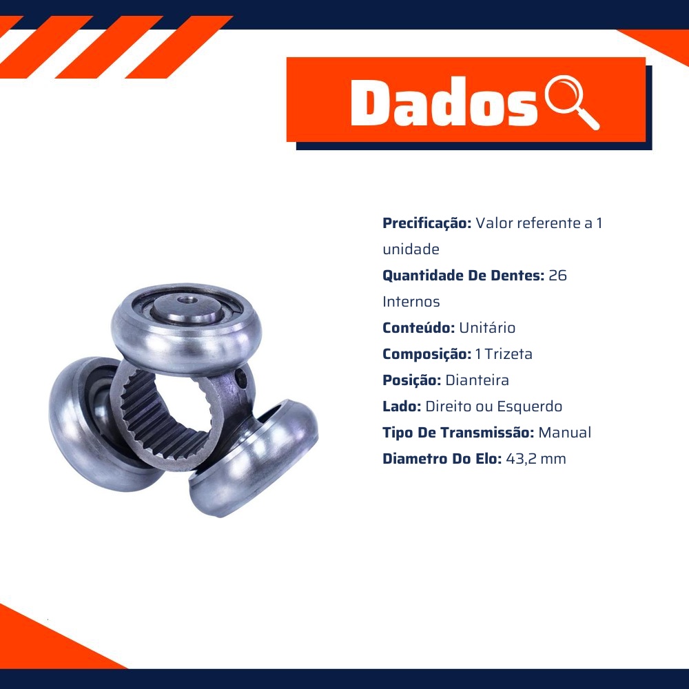 Trizeta Dianteira Câmbio Manual - Cofap - TRC03512
