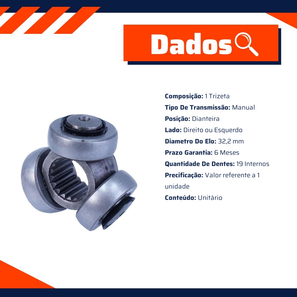 Trizeta Dianteira Câmbio Manual para Chevrolet Onix e Prisma - Cofap - TRC04007