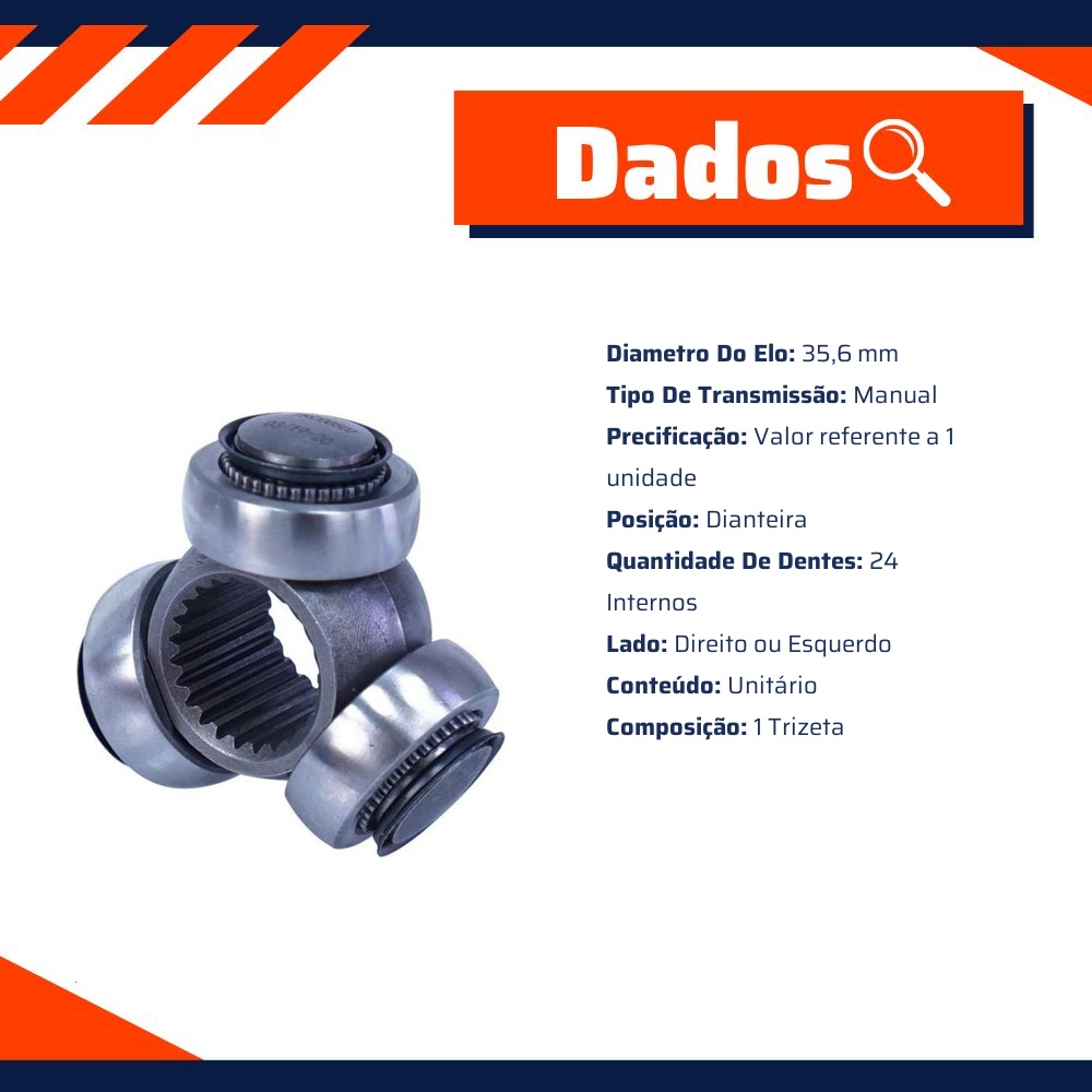 Trizeta Dianteira Câmbio Manual para Ford Ranger - Cofap - TRC08507