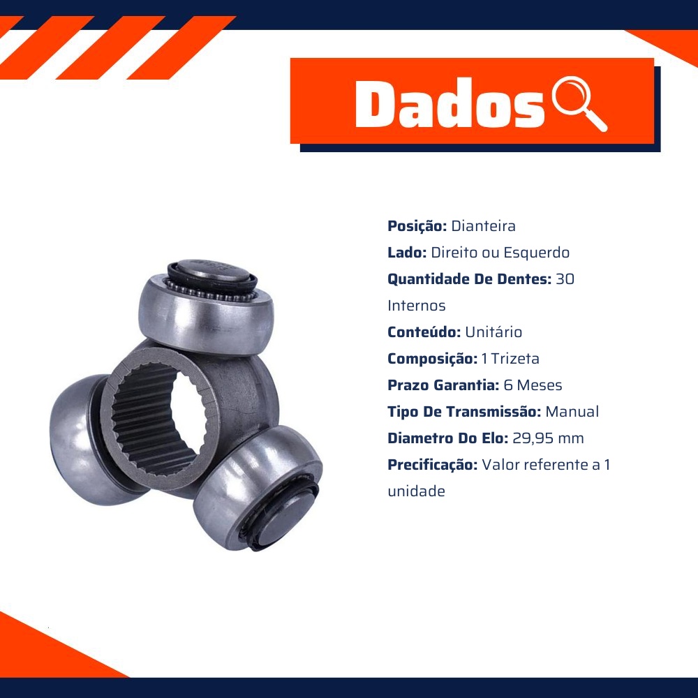 Trizeta Dianteira Câmbio Manual para Renault Logan e Sandero - Cofap - TRC18005