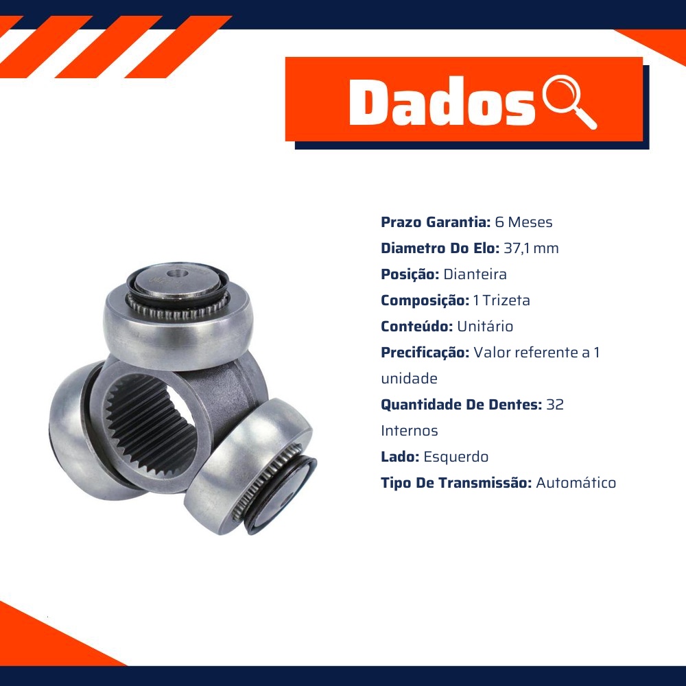 Trizeta Dianteira Esquerda Câmbio Automático para Nissan March e Versa - Cofap - TRC29003