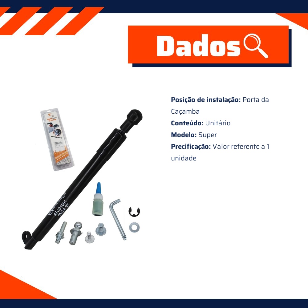 Amortecedor Mola a Gás da Porta da Caçamba para Volkswagen Amarok - Cofap - ATC01001