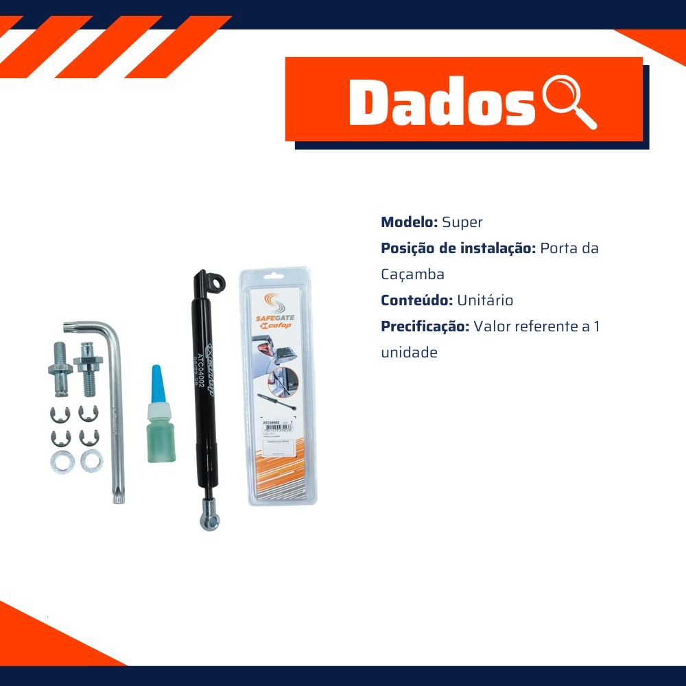 Amortecedor Mola a Gás da Porta da Caçamba para Chevrolet S10 - Cofap - ATC04002