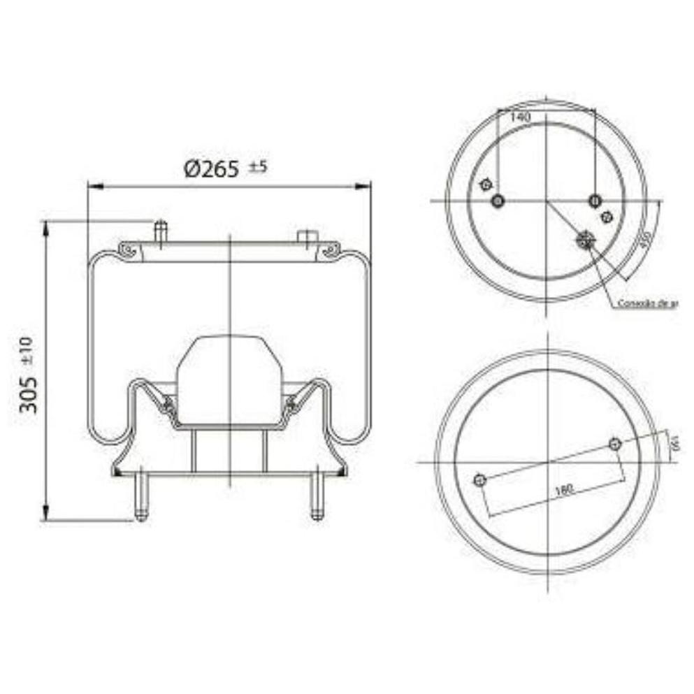 Mola Pneumática para Scania K124 e L94 - Cofap - MPC06101