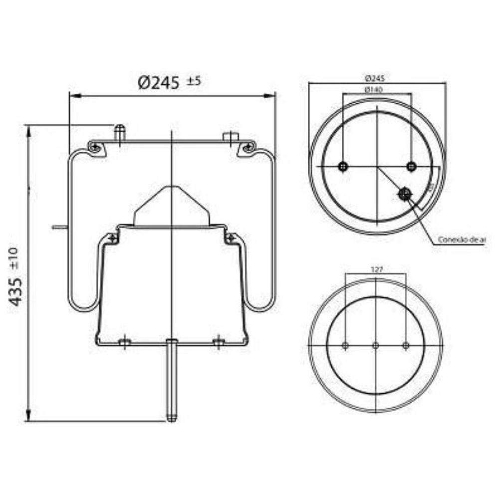 Mola Pneumática para Scania K124 e L94 - Cofap - MPC06203
