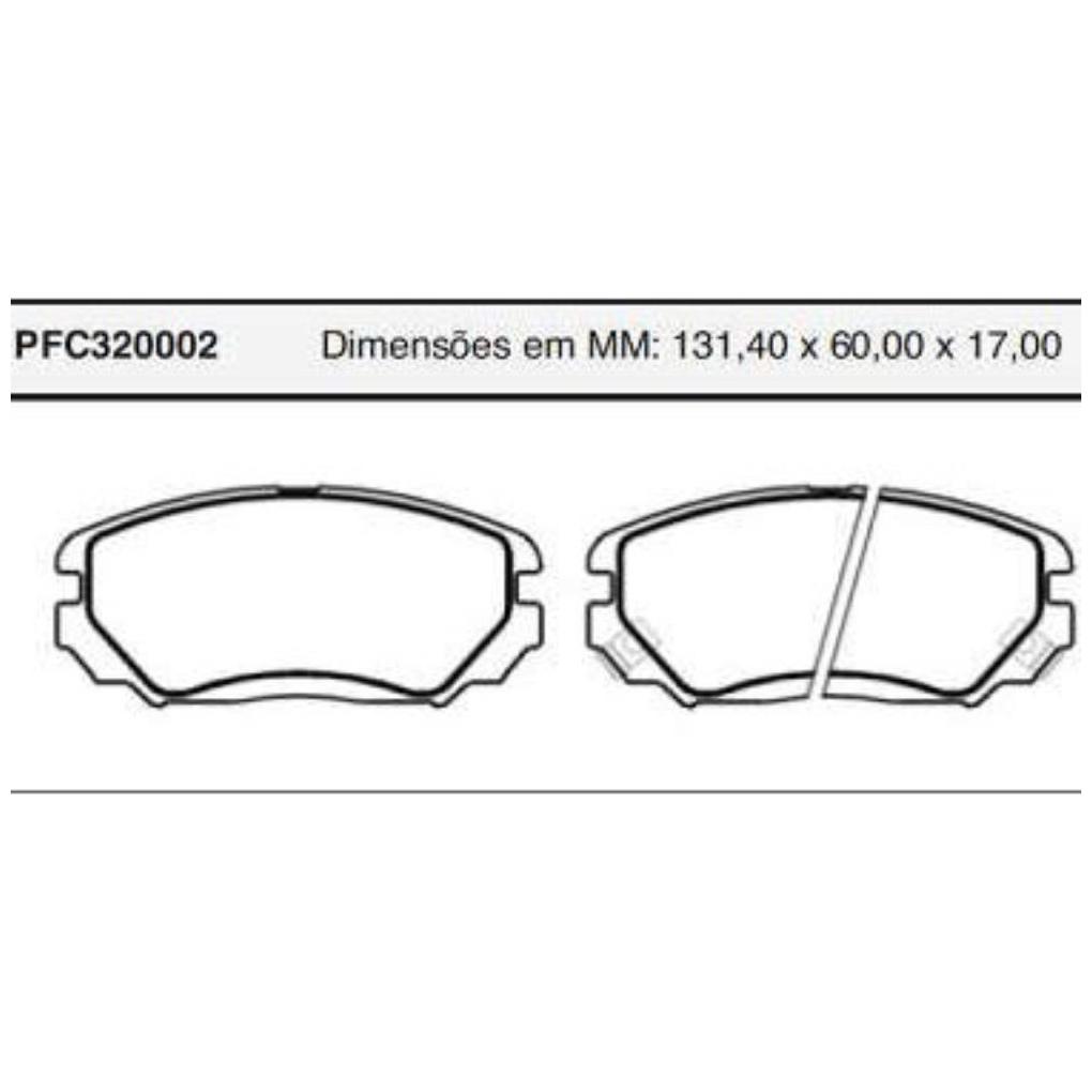 Pastilha Freio Dianteira para Hyundai Azera - Cofap - PFC320002