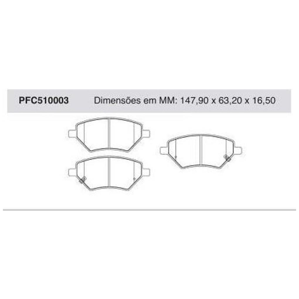 Jogo Pastilha Freio Dianteira - Cofap - PFC510003