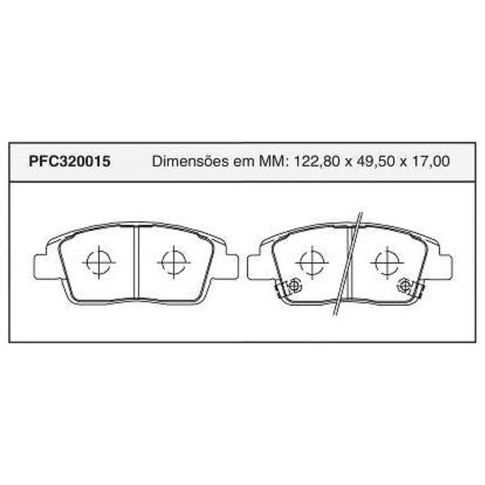Jogo Pastilha Freio Dianteira - Cofap - PFC320015