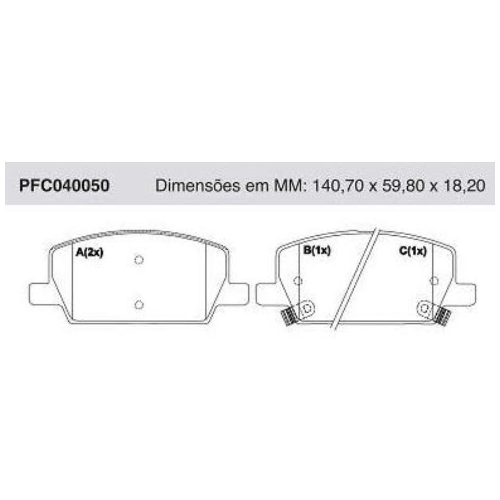 Pastilha Freio Dianteira para Chevrolet Tracker - Cofap - PFC040050