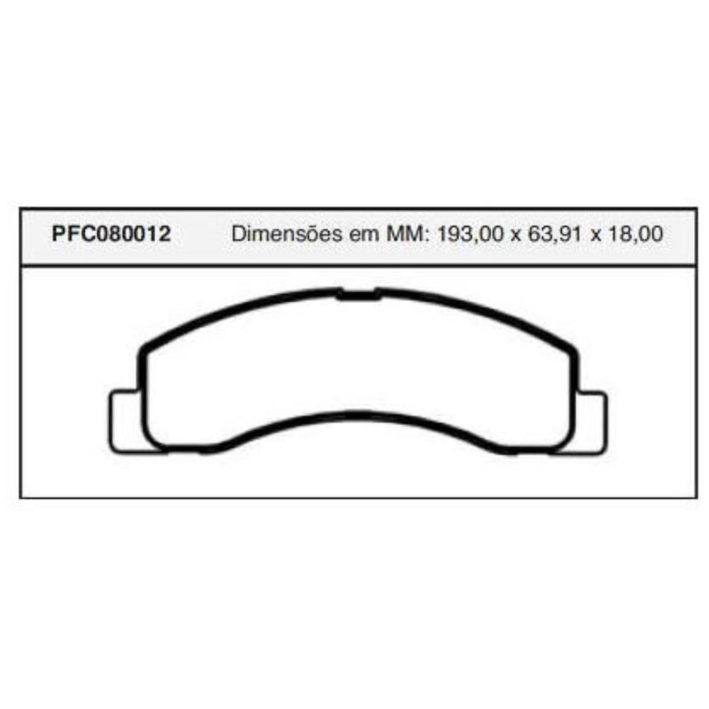 Pastilha Freio Dianteira ou Traseira Akebono para Ford F-250 e F-350 - Cofap - PFC080012
