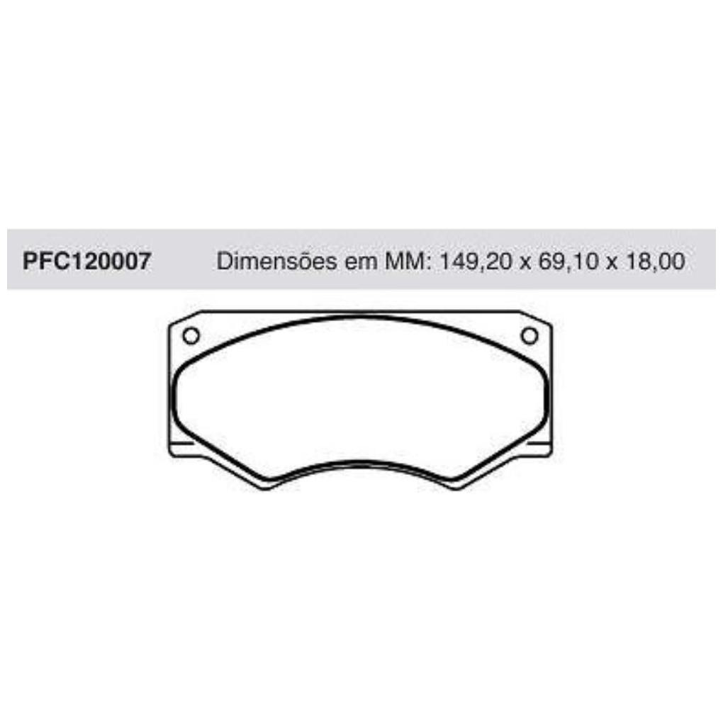 Pastilha Freio Dianteira ou Traseira Perrot para Iveco Daily 49.10 - Cofap - PFC120007