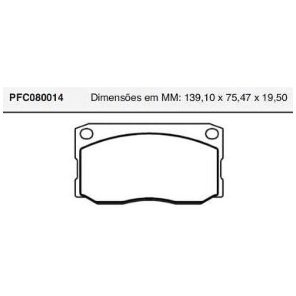 Pastilha Freio Dianteira ou Traseira Varga para Ford F-4000 - Cofap - PFC080014