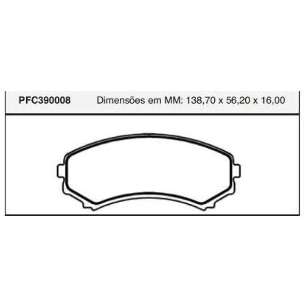Jogo Pastilha Freio Dianteira Akebono Mitsubishi Pajero - Cofap - PFC390008