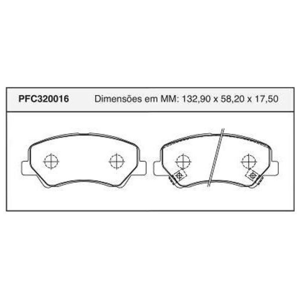 Jogo Pastilha Freio Dianteira Akebono - Cofap - PFC320016