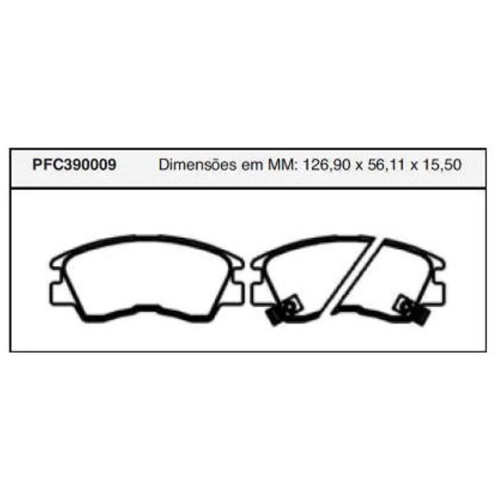 Pastilha Freio Dianteira Akebono para Mitsubishi L200 e L300 - Cofap - PFC390009