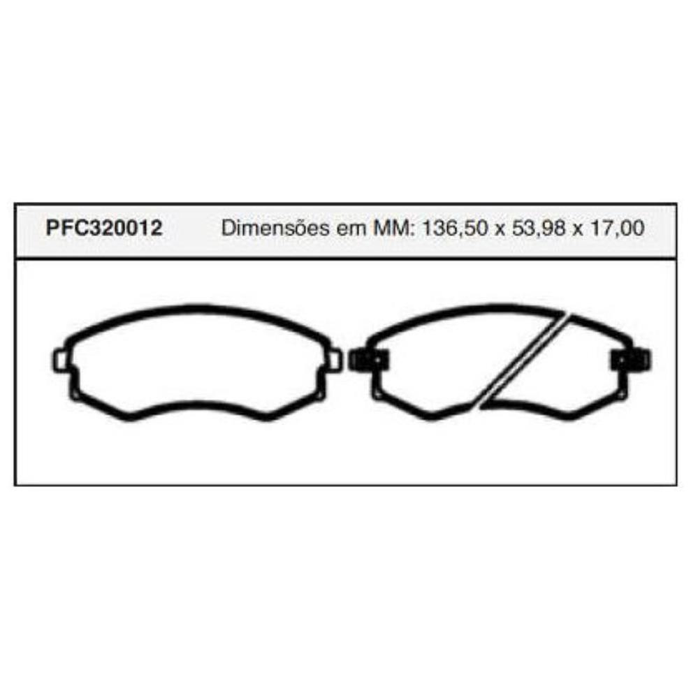Pastilha Freio Dianteira Akebono para Hyundai Elantra e Nissan Sentra - Cofap - PFC320012
