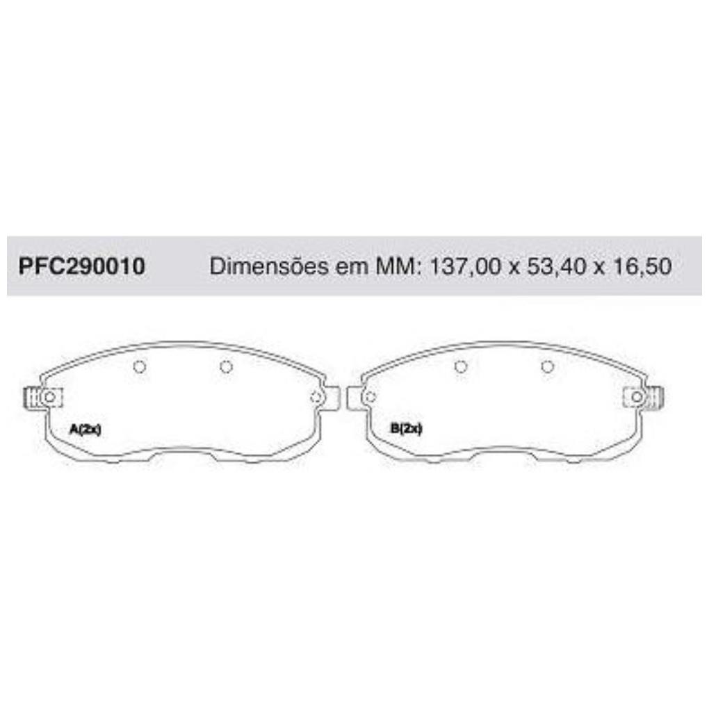 Jogo Pastilha Freio Dianteira Akebono - Cofap - PFC290010