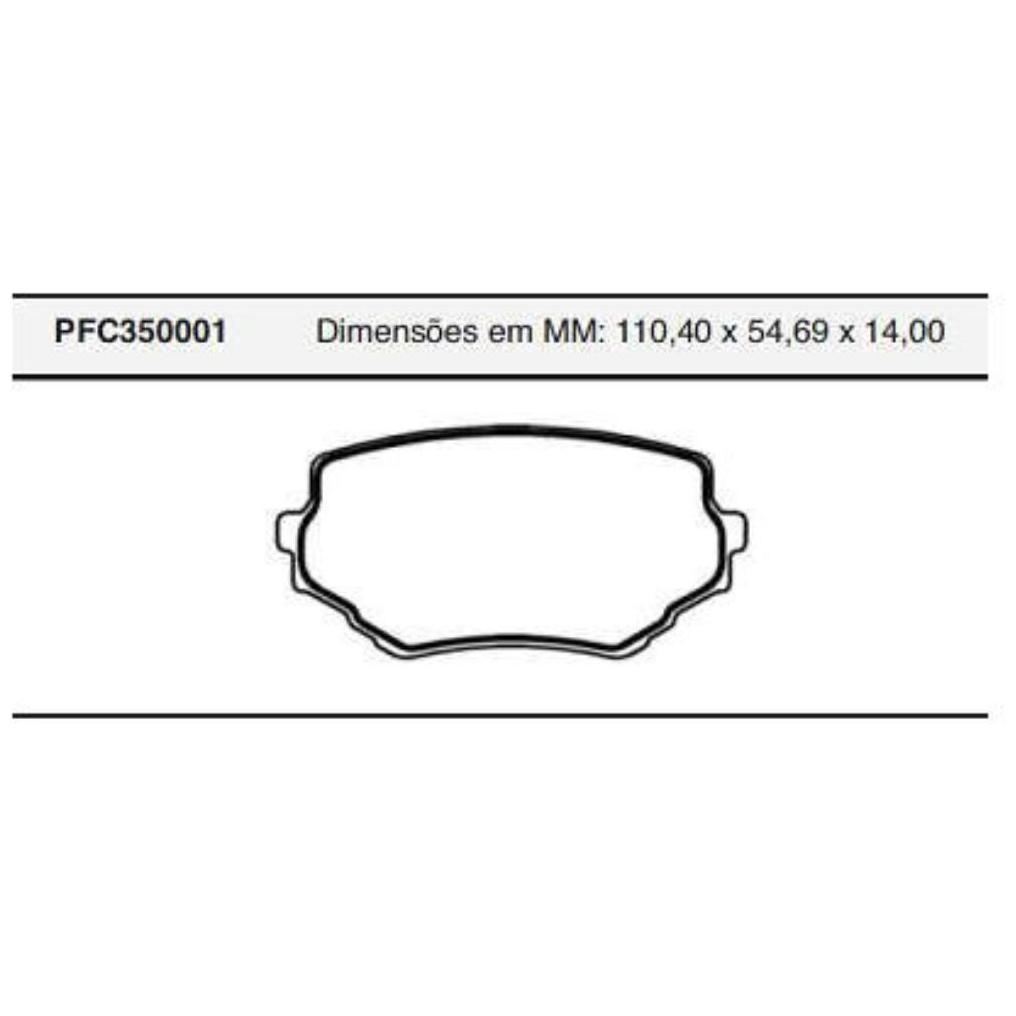 Jogo Pastilha Freio Dianteira Akebono - Cofap - PFC350001