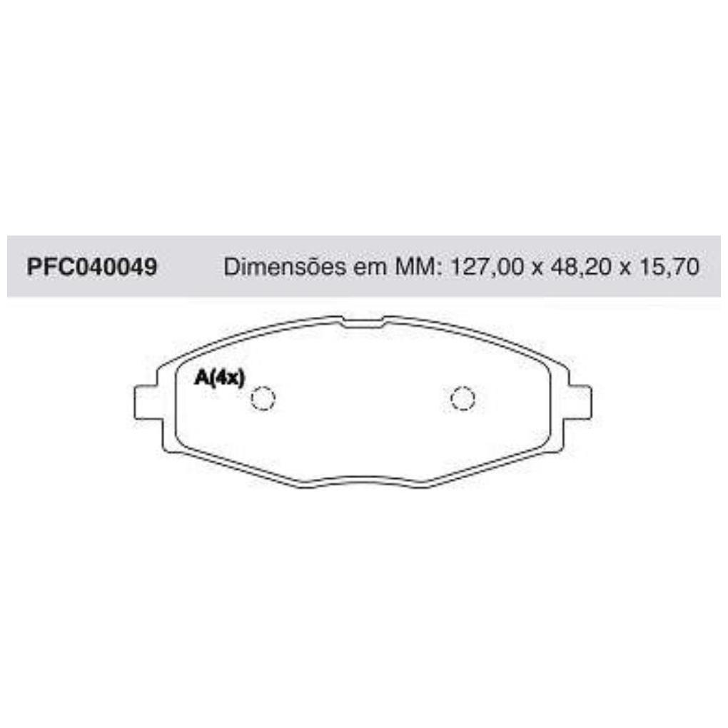 Pastilha Freio Dianteira Akebono para Chery QQ - Cofap - PFC040049