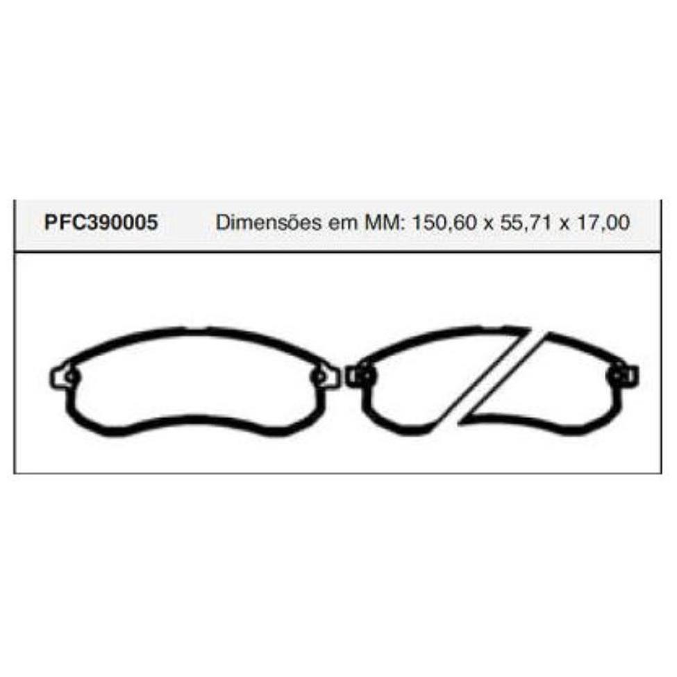Pastilha Freio Dianteira Akebono para Mitsubishi L200 e Pajero Sport - Cofap - PFC390005