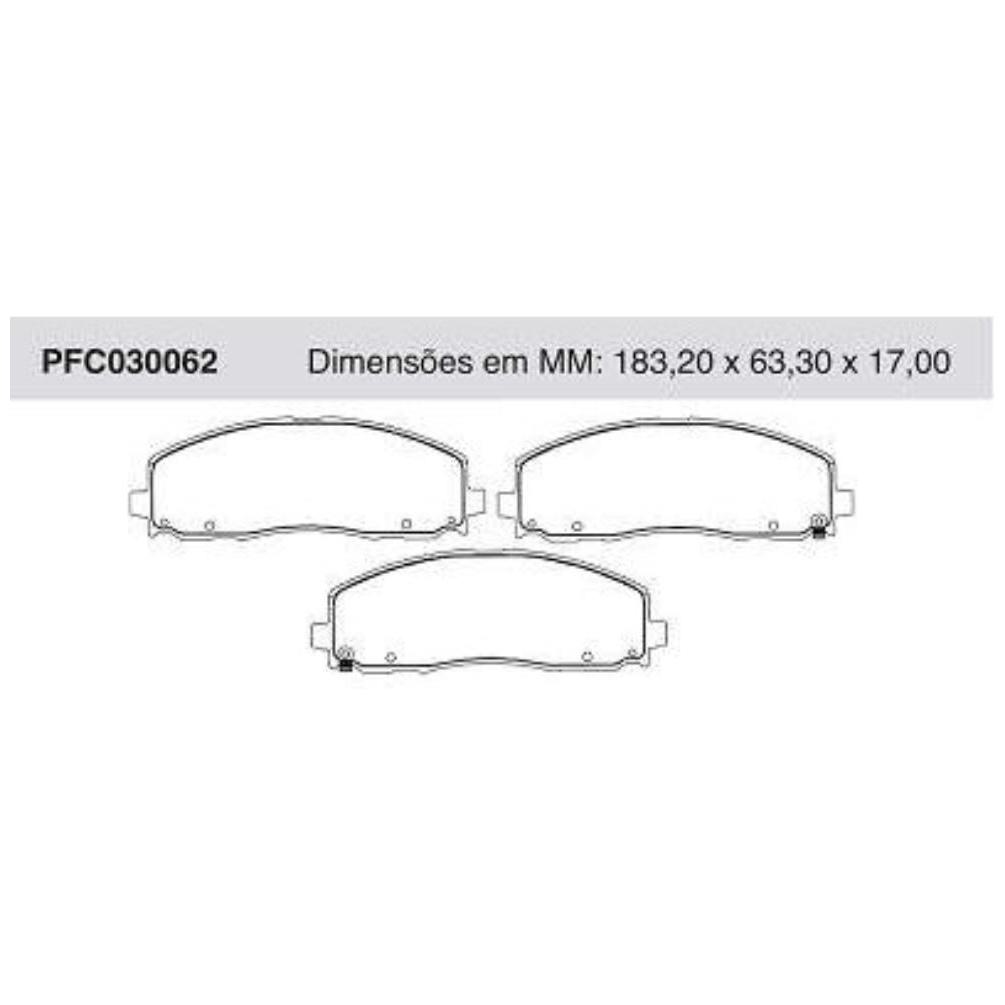 Pastilha Freio Dianteira Akebono para Dodge Journey e Fiat Freemont - Cofap - PFC030062