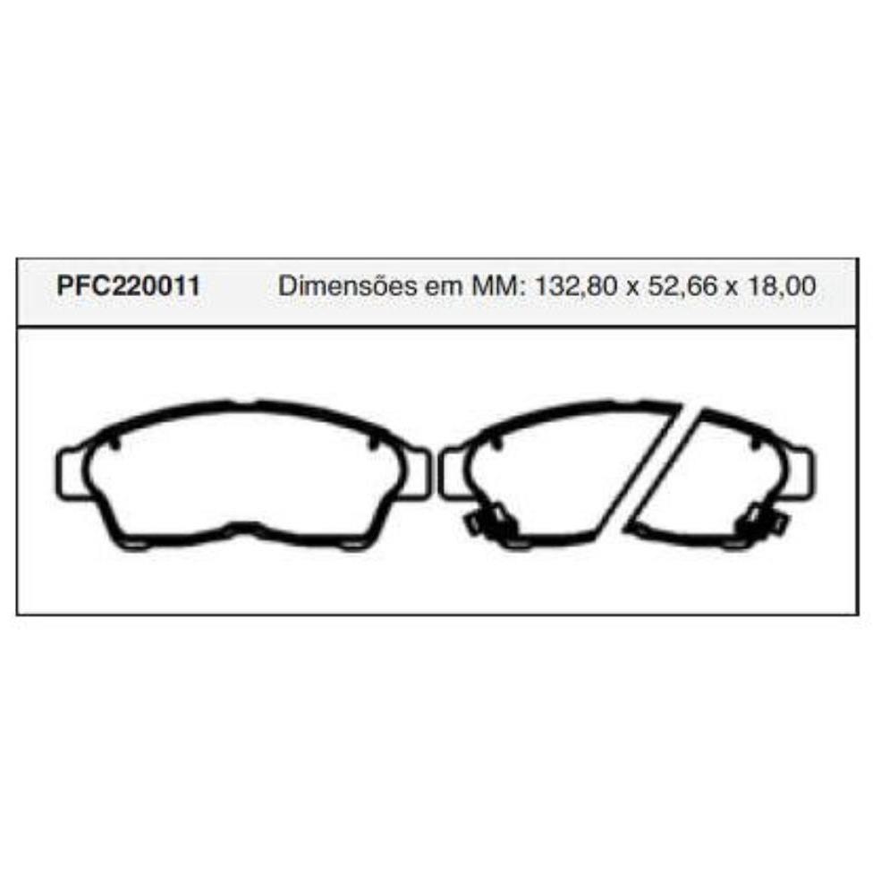 Pastilha Freio Dianteira Akebono para Toyota Camry e Corolla - Cofap - PFC220011