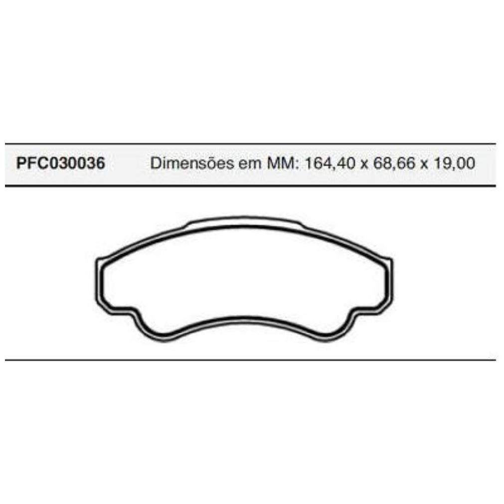 Pastilha Freio Dianteira Bosch para Fiat Ducato - Cofap - PFC030036