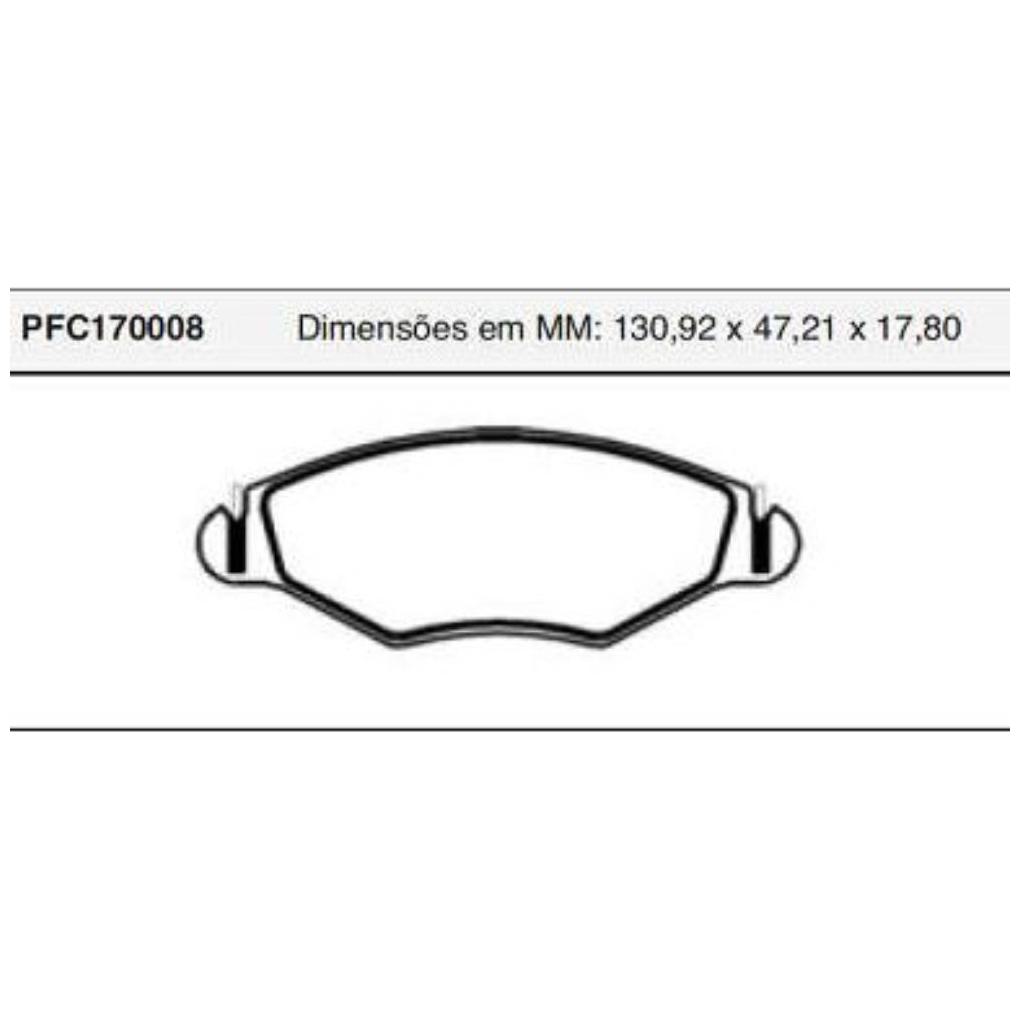 Pastilha Freio Dianteira Bosch para Peugeot 206 e 206 SW - Cofap - PFC170008