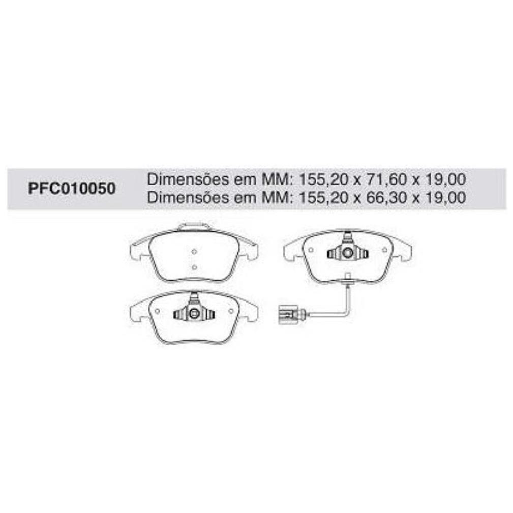 Jogo Pastilha Freio Dianteira Com Sensor - Cofap - PFC010050