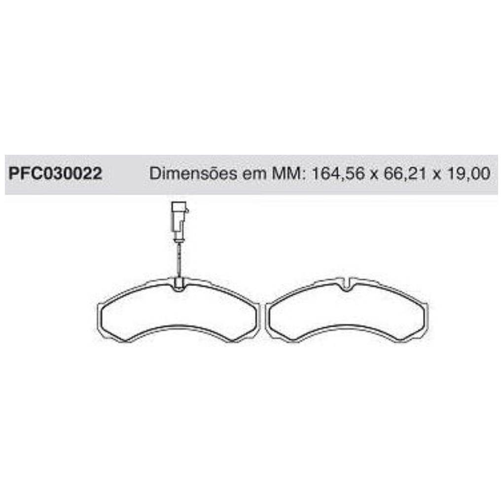 Jogo Pastilha Freio Dianteira Com Sensor Bosch Iveco Daily - Cofap - PFC030022