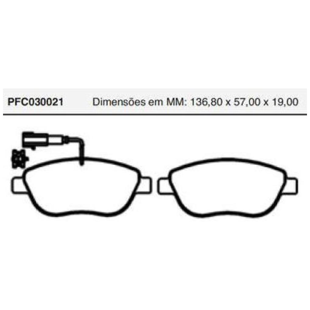 Jogo Pastilha Freio Dianteira Com Sensor Bosch - Cofap - PFC030021