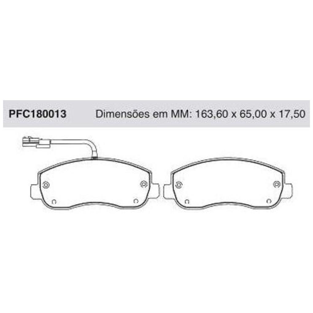 Pastilha Freio Dianteira com Sensor Brembo para Renault Master - Cofap - PFC180013