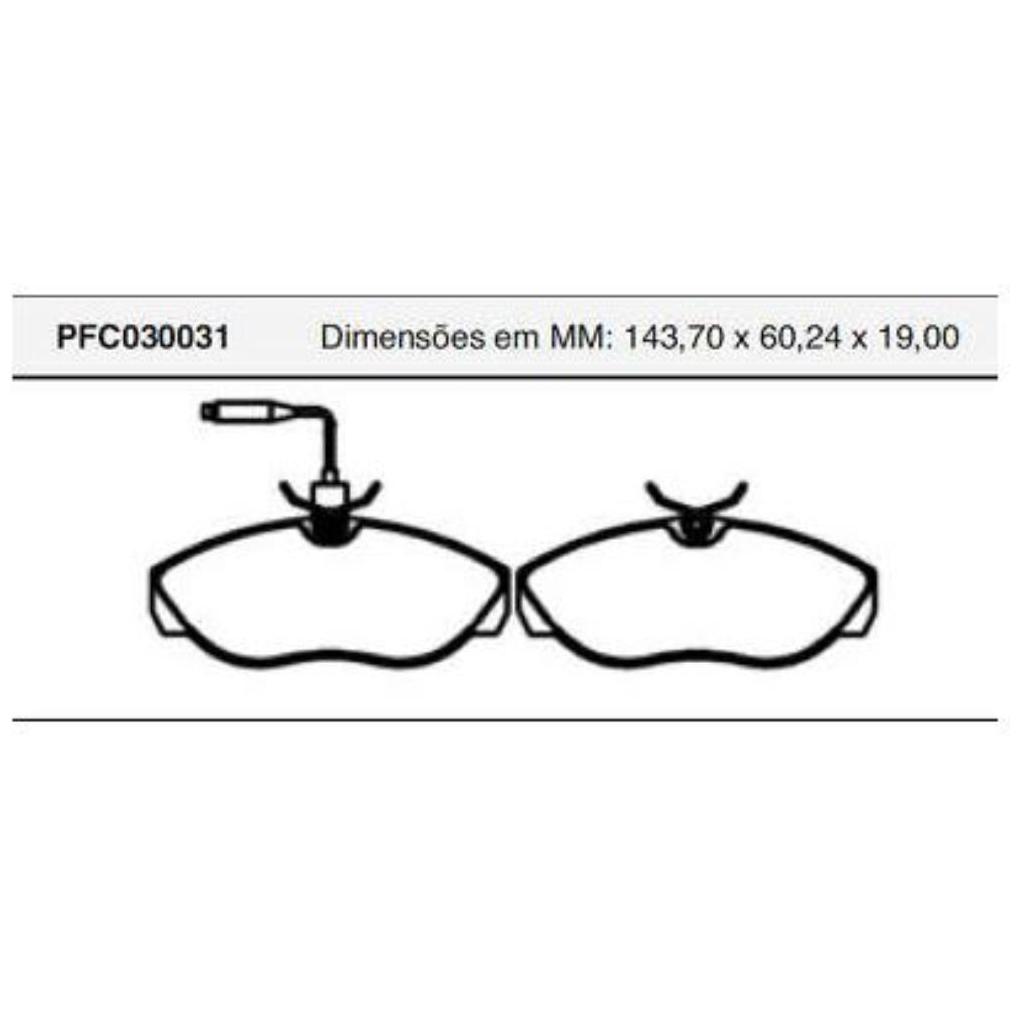 Pastilha Freio Dianteira com Sensor Girling para Fiat Ducato e Peugeot Boxer - Cofap - PFC030031