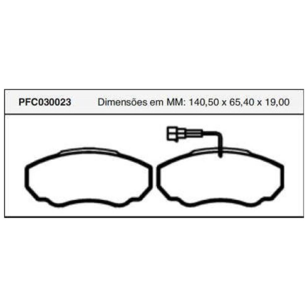 Pastilha Freio Dianteira com Sensor Bosch para Citroen Jumper e Fiat Ducato - Cofap - PFC030023