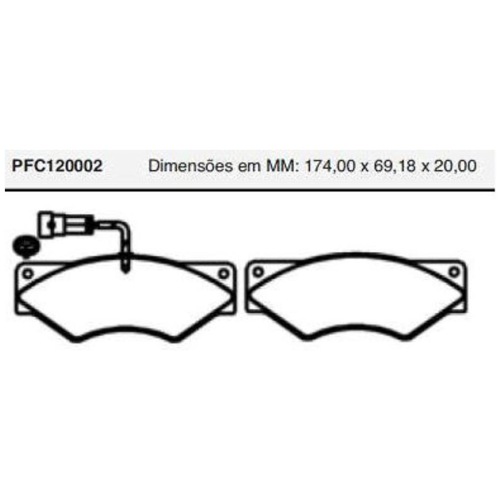 Jogo Pastilha Freio Dianteira Com Sensor Perrot - Cofap - PFC120002