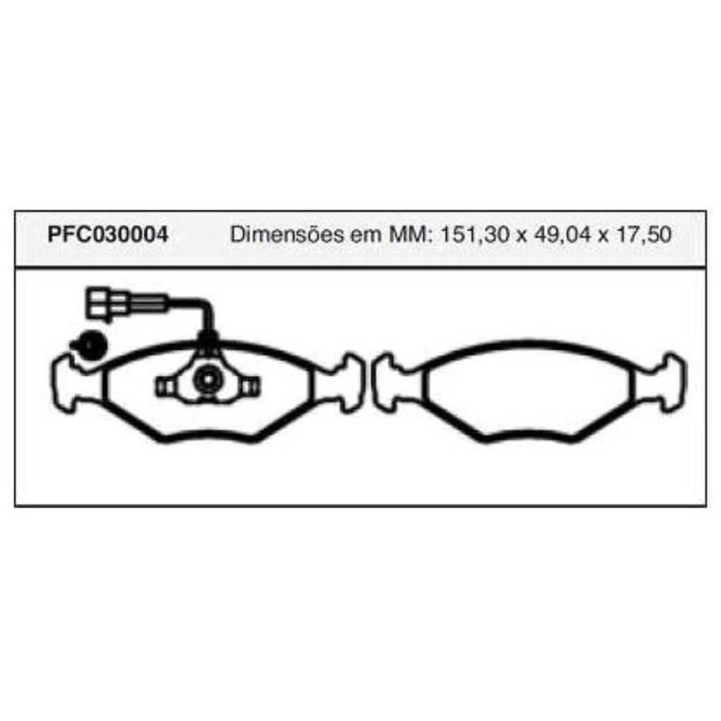 Jogo Pastilha Freio Dianteira Com Sensor Teves - Cofap - PFC030004