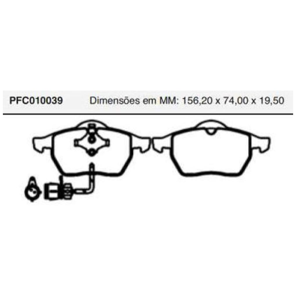 Jogo Pastilha Freio Dianteira Com Sensor Teves - Cofap - PFC010039