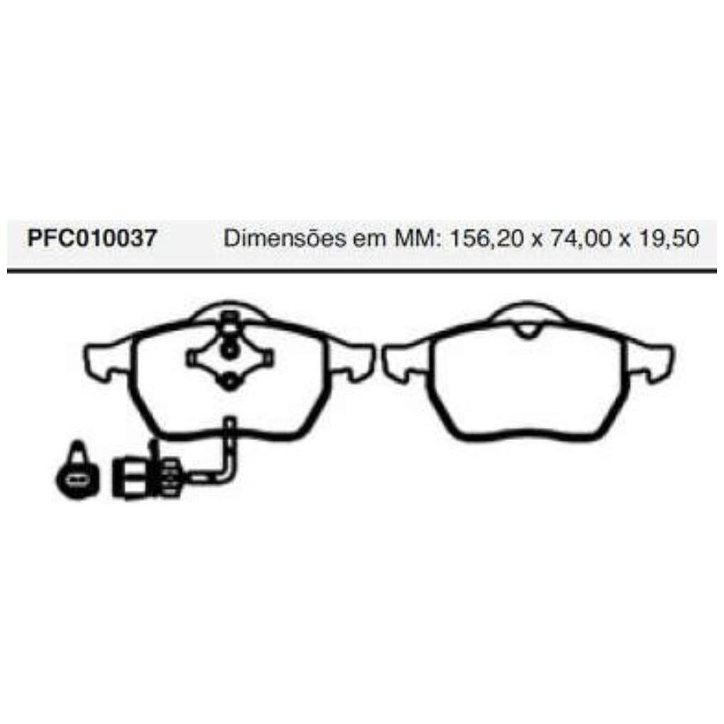 Jogo Pastilha Freio Dianteira Com Sensor Teves - Cofap - PFC010037
