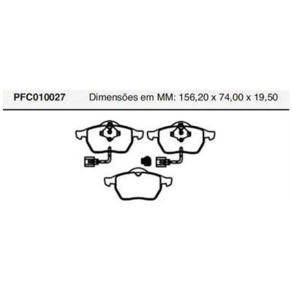 Pastilha Freio Dianteira com Sensor Teves para Audi A3 e TT - Cofap - PFC010027