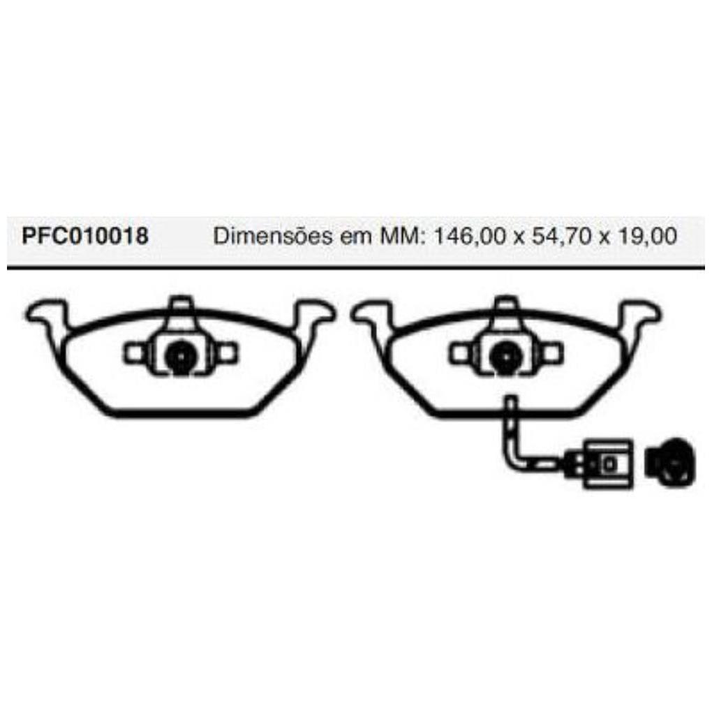 Jogo Pastilha Freio Dianteira Direita Ou Esquerda Com Sensor Teves - Cofap - PFC010018