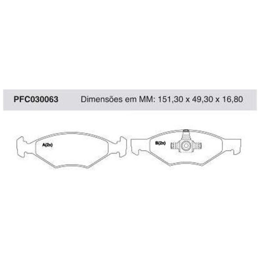 Pastilha Freio Dianteira Direita ou Esquerda para Fiat Mobi - Cofap - PFC030063