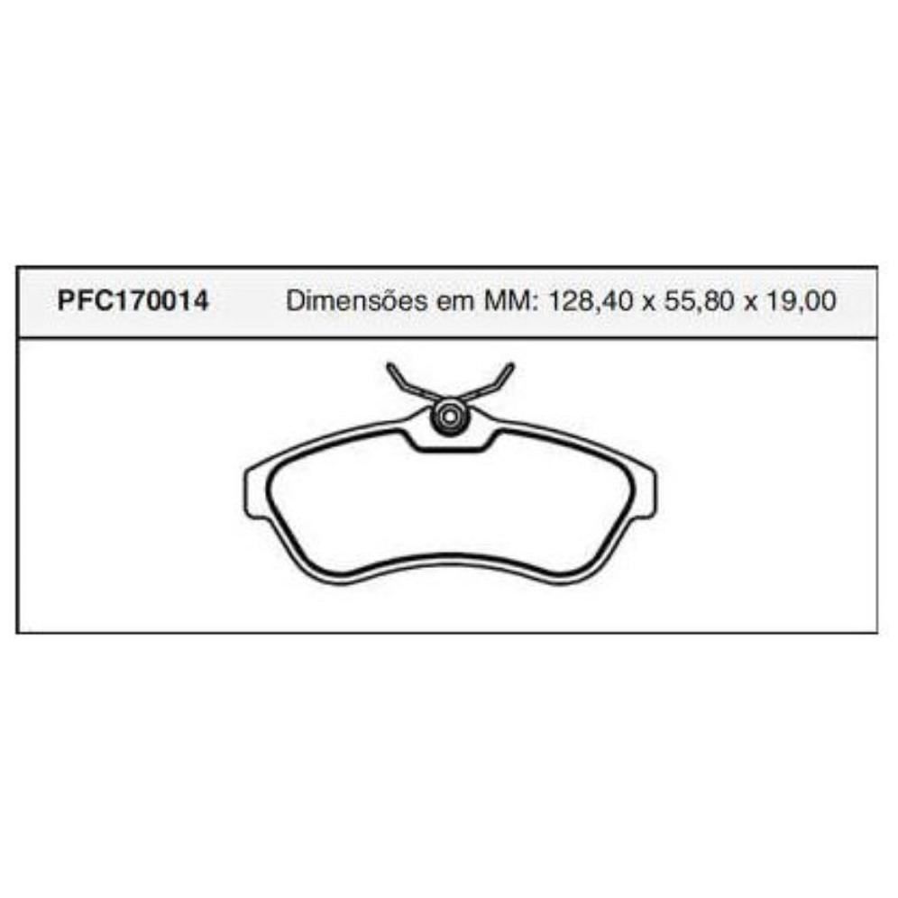 Pastilha Freio Dianteira Girling para Citroen C3 e C3 Picasso - Cofap - PFC170014